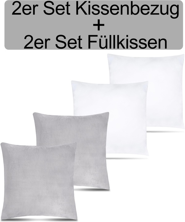 Produktbild Aspero 2er Set Kissenbezüge inkl. Füllung Tamara (45 x 45 cm)
