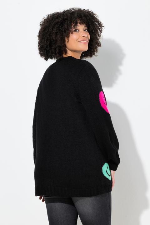 Produktbild Angel of Style Strickjacke, Straight Fit, Smiley-Muster (54, 56)