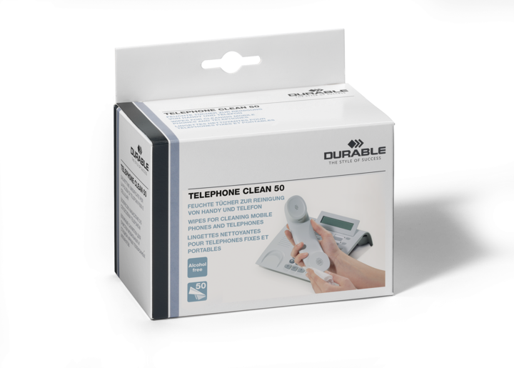 Image du produit Durable Telephone Clean 50 578502 Chiffons de nettoyage 50 pièces (50 x)