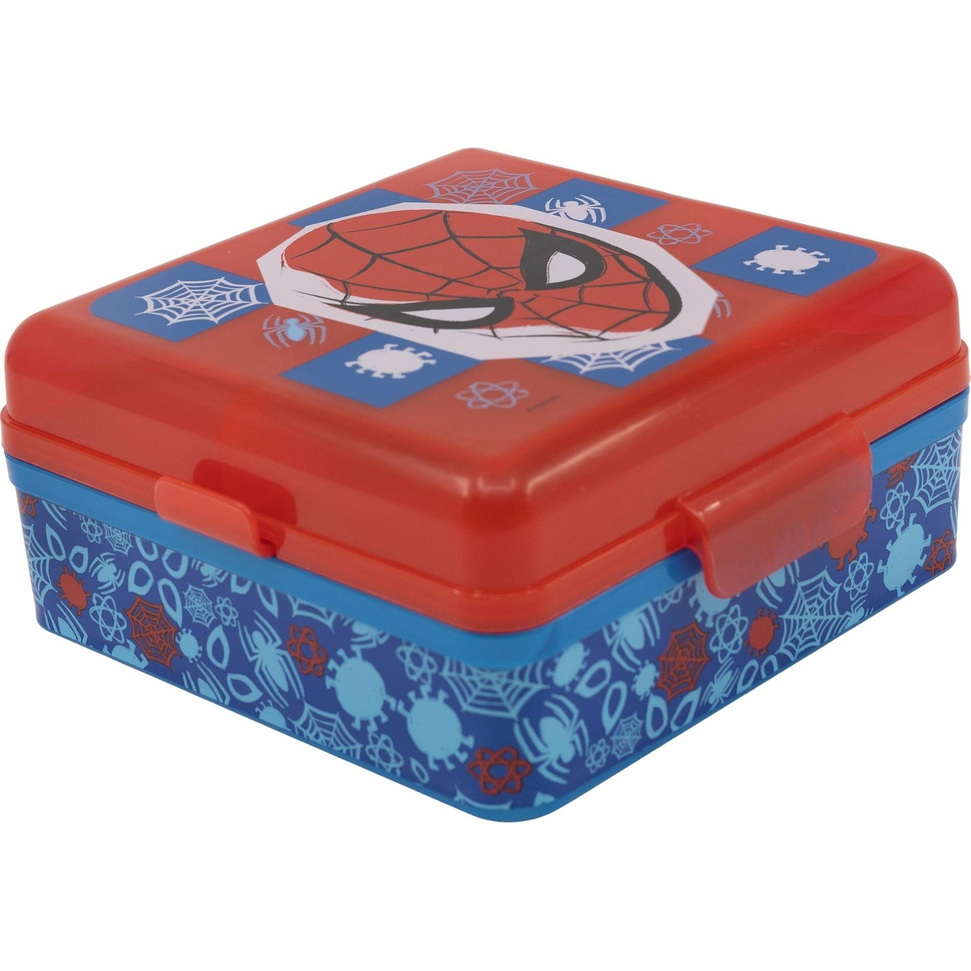 Stor Quadratische Multi-Lunchbox Spiderman, Lunchbox