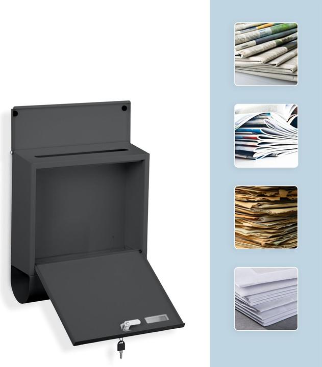 Produktbild Relaxdays Briefkasten mit Zeitungsfach