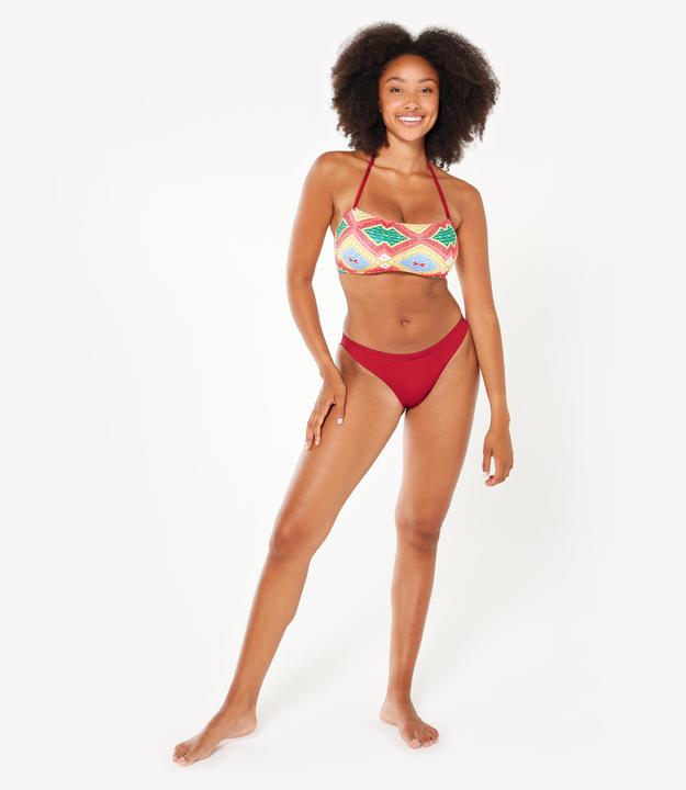 Immagine prodotto Olaian Bikini-Oberteil Damen Bandeau Surfen Lori Sangria rot (80 D)