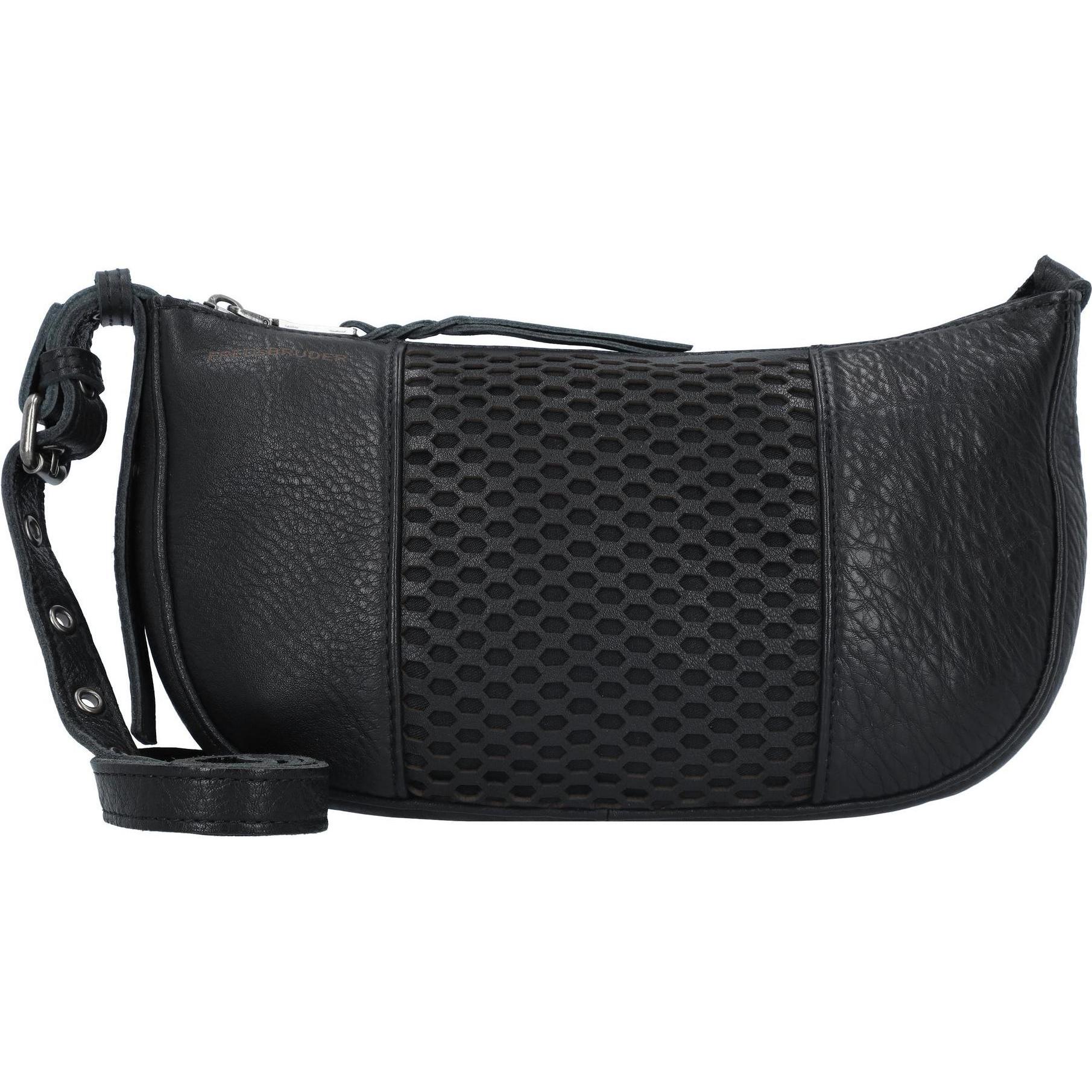 FredsBruder, Handtasche, My Umhängetasche Leder 27 cm, Schwarz