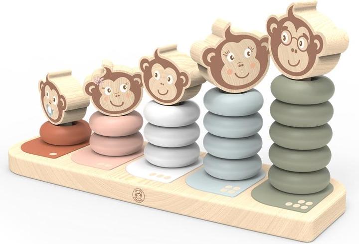 Image du produit NICI SP1003 Jouet à empiler Famille de singes 25,7x84x13,10cm