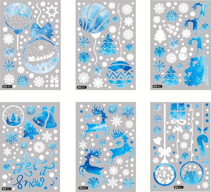 Image du produit Hermex Autocollants de Noël Let It Snow Autocollants de Noël Décorations de fenêtre