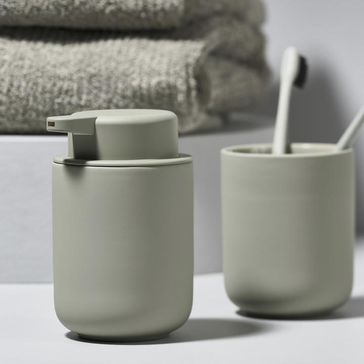 Actual product image Zone Denmark Zone toothbrush cup UME green (11.5 x 9.5 x 9.5 cm)