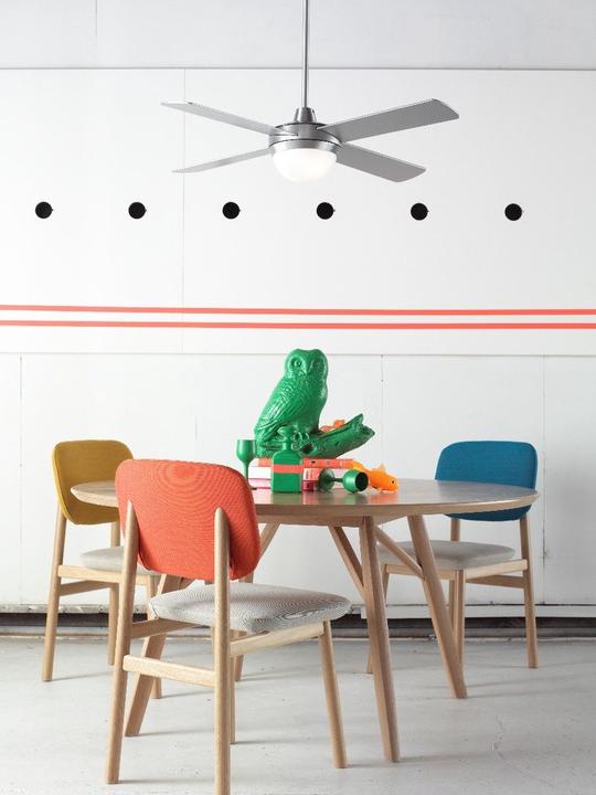 Actual product image Beacon Futura 10830 - Ceiling fan with lamp - Ã˜122 cm - 3 positions - Silver