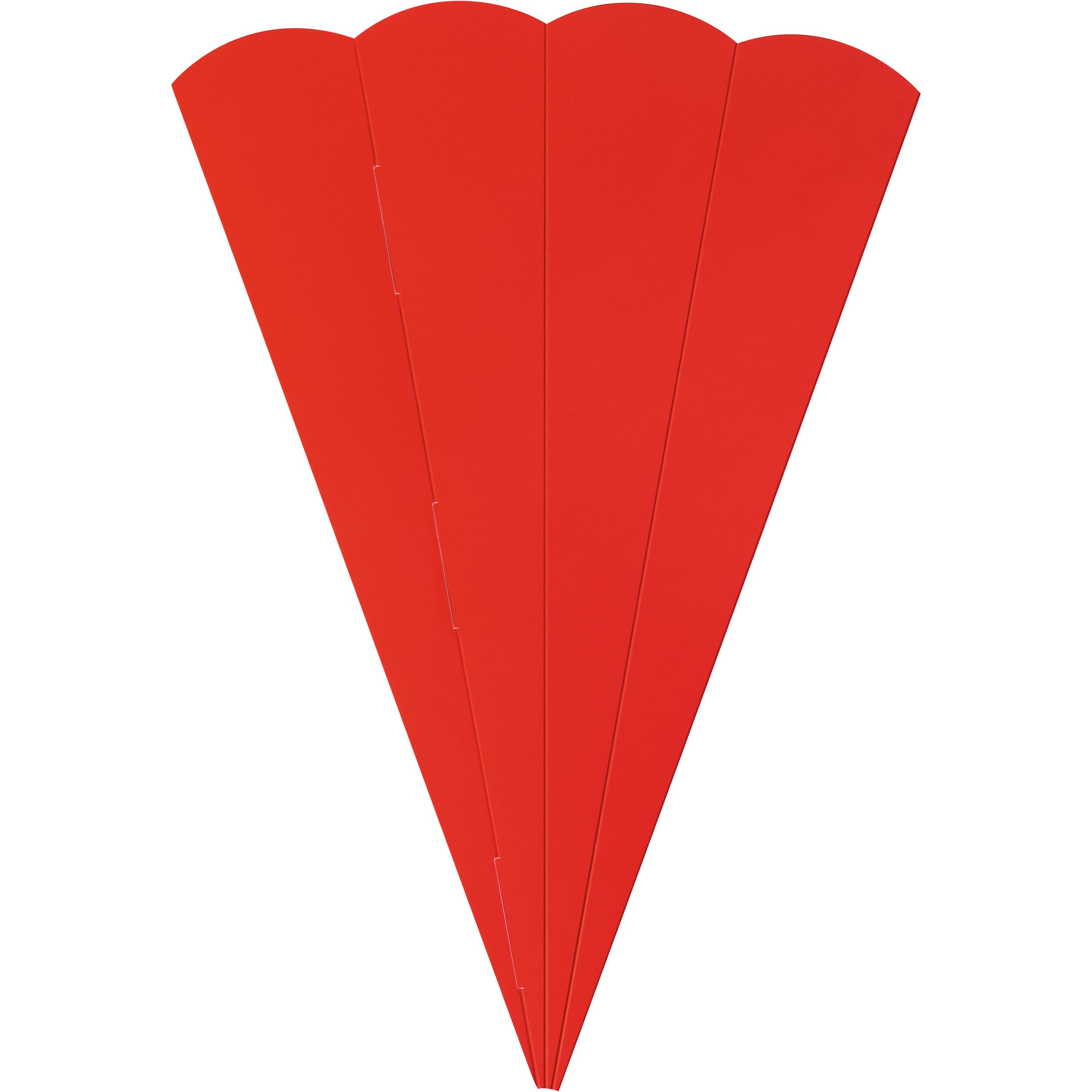 Folia, Schultüte, Schultten-Zuschnitt, 6-eckig, 680 mm, rot (68 cm)