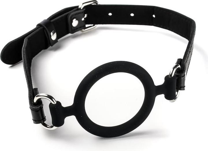 Simply Pleasure Offener Mundknebel aus Silikon, Schwarz