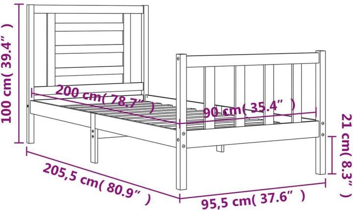 Immagine prodotto vidaXL Maddalena (90 x 200 cm)