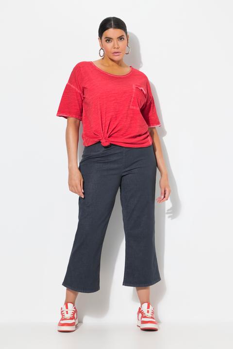 Immagine prodotto Ulla Popken Culottes di jeans modello Mary con taglio della gamba ampio e cintura elastica (42)