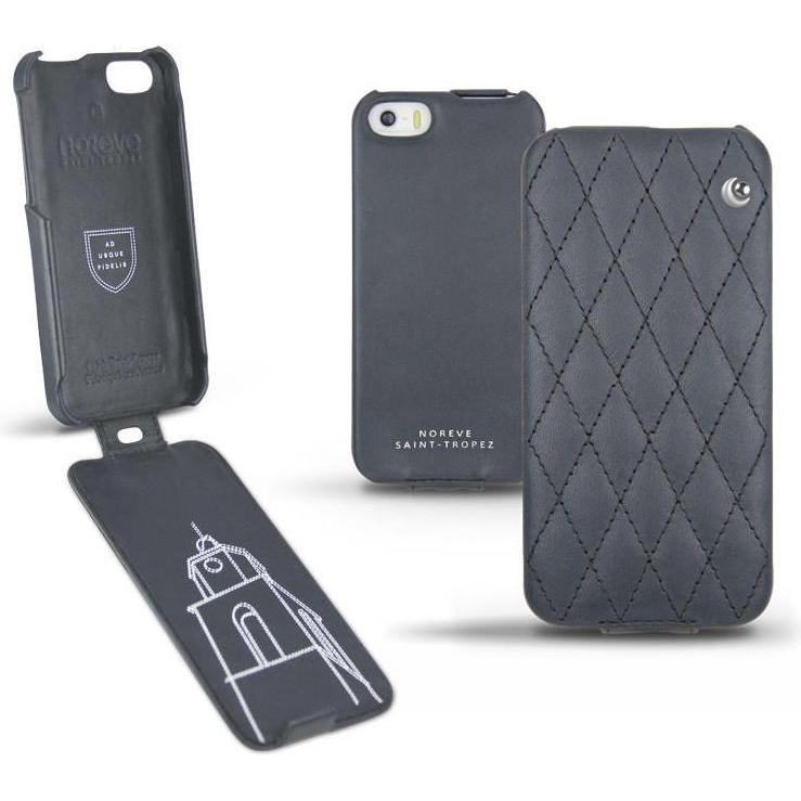 Thumbnail - Noreve Lederschutzhülle vertikal (Apple iPhone 5s), Smartphone Hülle, Blau