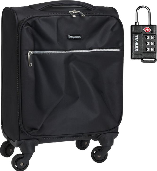 Actual product image Casativo Reise-Set aus kompaktem Handgepäck-Trolley Koffer (20L, 32x45x18 cm) & TSA-Gepäckschloss (20 l)