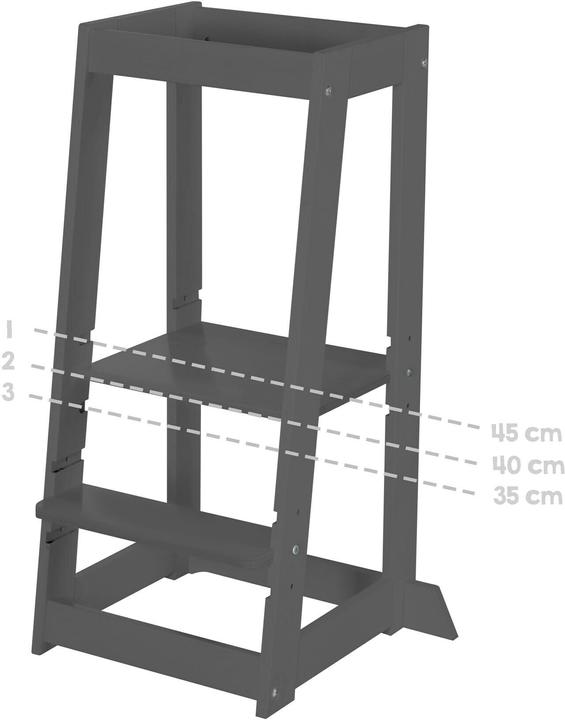 Produktbild Roba Lernturm Monti Step Anthrazit (39.50 x 42 x 88 cm)