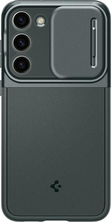 Actual product image Spigen Optics Armor Galaxy S23 Abyss Green (Samsung Galaxy S23+)