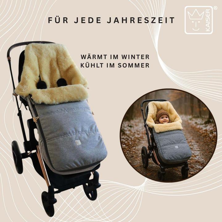 Image du produit Kaiser Baby Kaiser Lammfell Fusssack Dublas 2.0, light grey melange