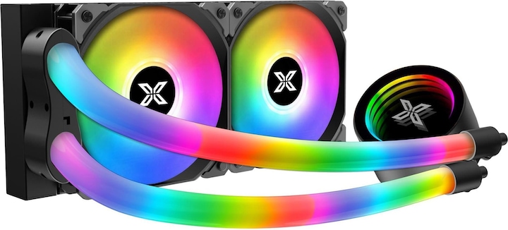 Xigmatek Kit Watercooling Neon Aqua RGB - 240mm (Noir)