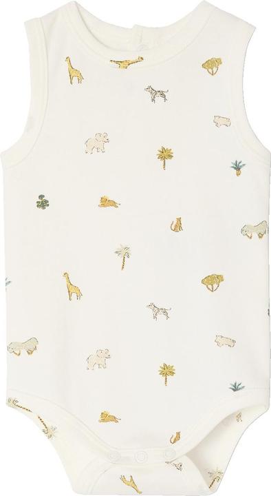 Actual product image Vertbaudet Bio-Kollektion: 5er-Pack ärmellose Baby Bodys mit Tiermotiven (74)