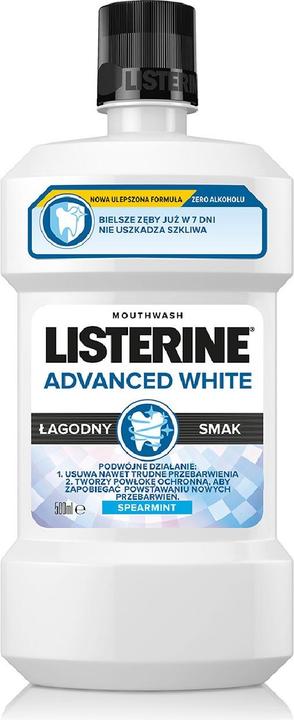 Listerine Advanced White Mild Taste płyn do płukania jamy ustnej White 500ml (500 ml, Mouthwash, Mouthwash)