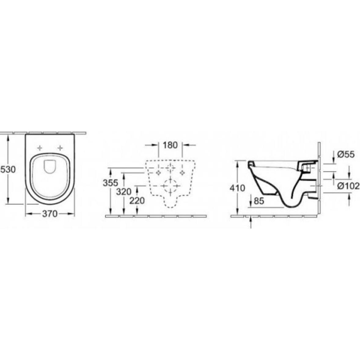 Thumbnail - Villeroy & Boch, Toilette + Bidet, Wand-WC-Set Architectura Tiefspler offener Splrand wei mit Beschichtung 5685HRR1