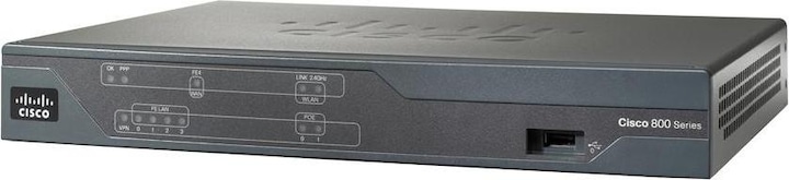 Produktbild Cisco 888 G.SHDSL Router with ISDN backup - Router - DSL modem - 4-port switch - WAN ports: 2