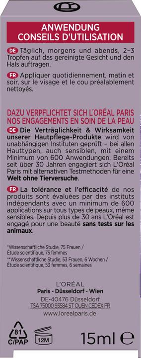Nutritional values and ingredients L'Oréal Paris Revitalift (15 ml)