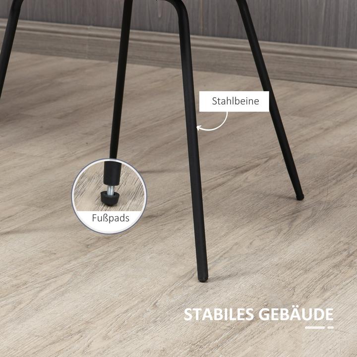 Immagine prodotto Homcom Sedia da pranzo con gambe in acciaio