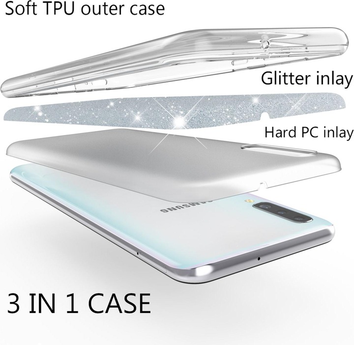 Produktbild Nalia Glitzer Hülle (Samsung Galaxy A50)