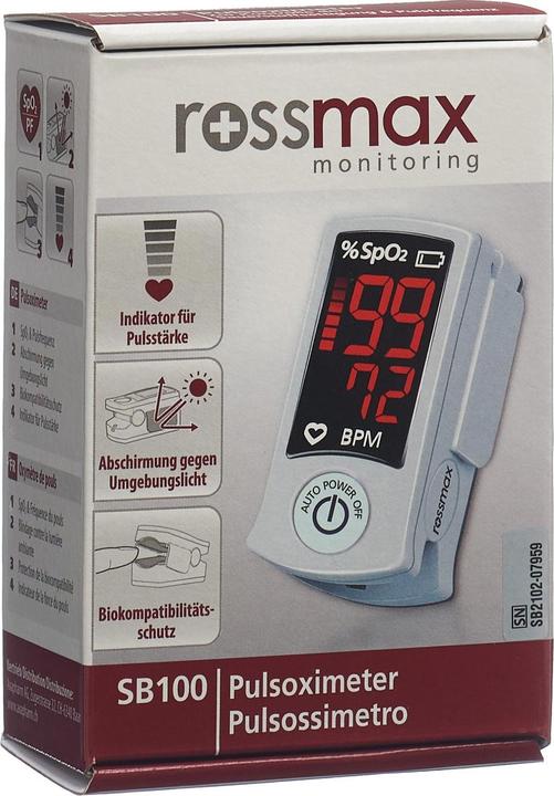 Actual product image Rossmax Pulsoximeter SB100