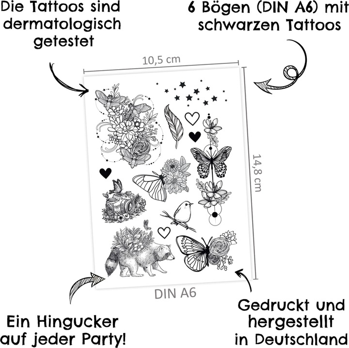 Image du produit Papierdrachen 100 tatouages d'enfants