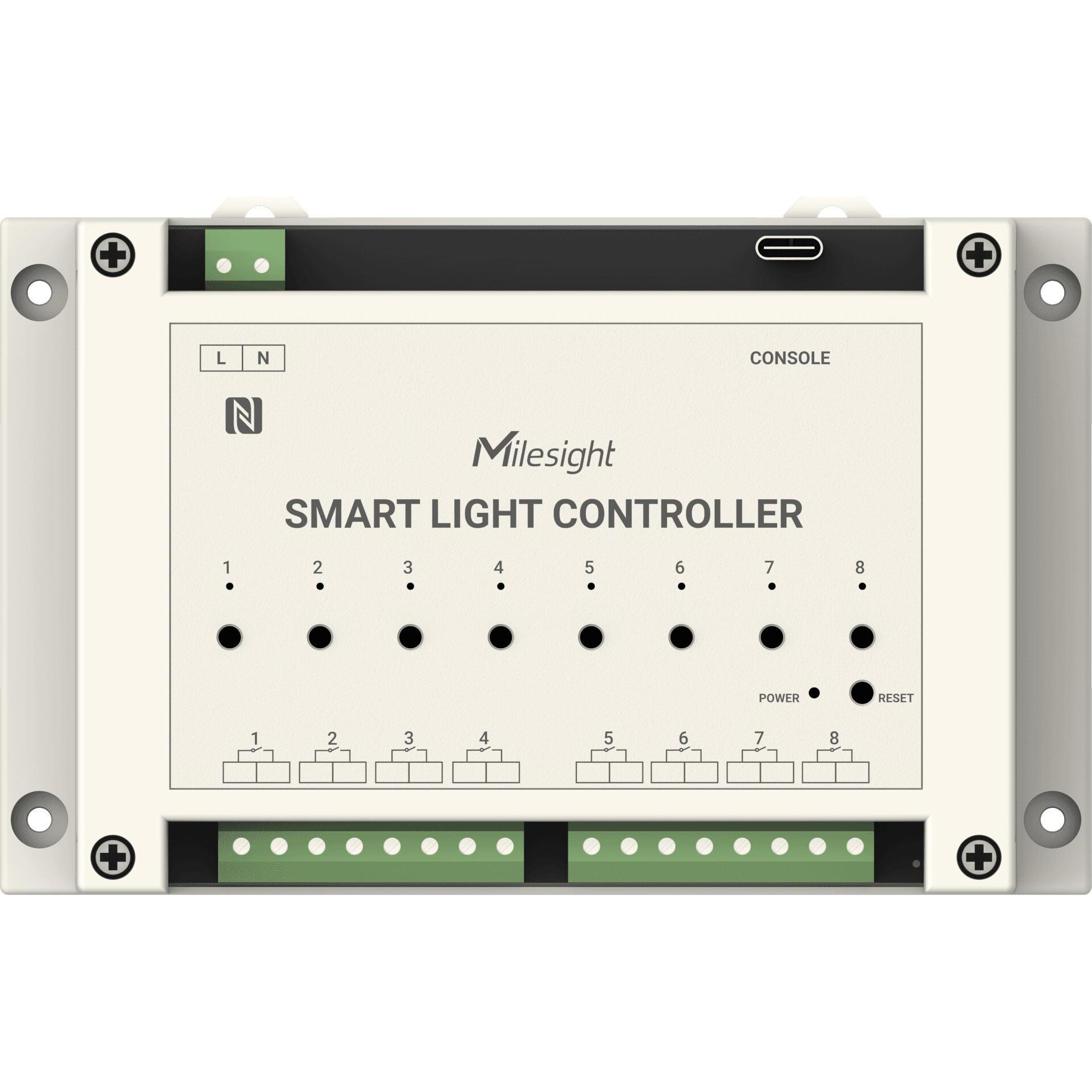 Milesight Smart Light Controller, WS558-868M-LN, Smart Home Hub, Beige