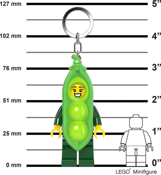 Produktbild Dungeons & Dragons LEGO Minifigures Schlüsselanhänger mit Leuchtfunktion Erbsenschoten-Kostüm-Mädchen 8 cm