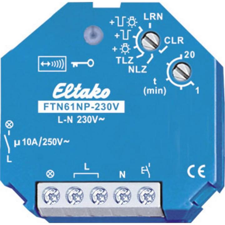 Produktbild Eltako FTN61NP-230V Funkaktor Treppenlicht-Nachlaufschalter UP 1 Schliesser 10A/250V AC (Schaltaktor)