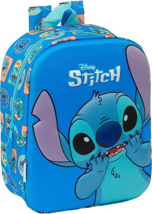 Actual product image Lilo & Stitch blue school rucksack 22 x 27 x 10 cm 3D