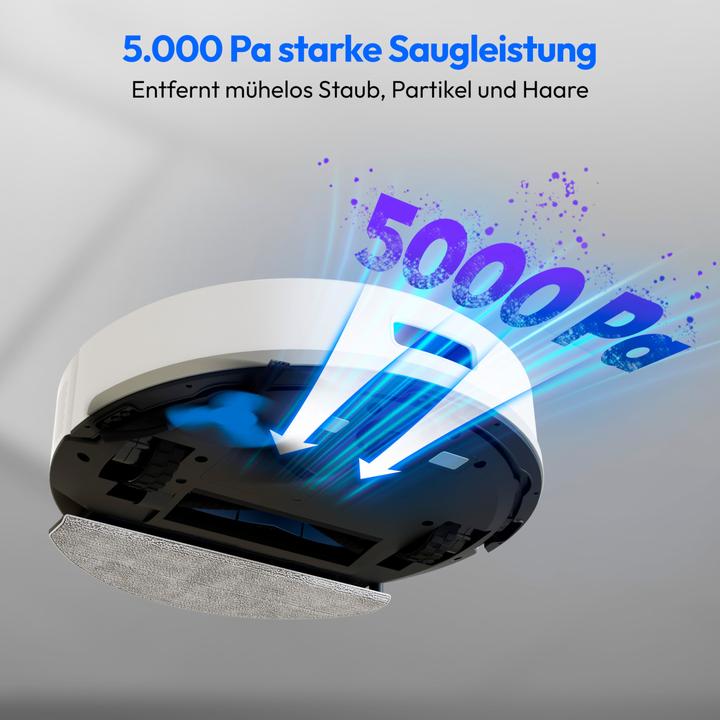 Image du produit Medion X22 SW+ Saugroboter mit Absaugstation & Wischfunktion (5000 Pa)