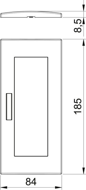 Produktbild OBO Bettermann OBO AR45-BF3 AL Abdeckrahmen Modul 45, 3fach 84x185mm alu lackiert