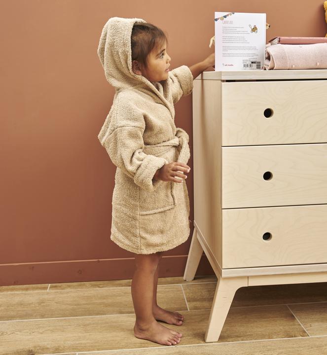Image du produit Meyco Peignoir mt 98/104 basic éponge sable (104)