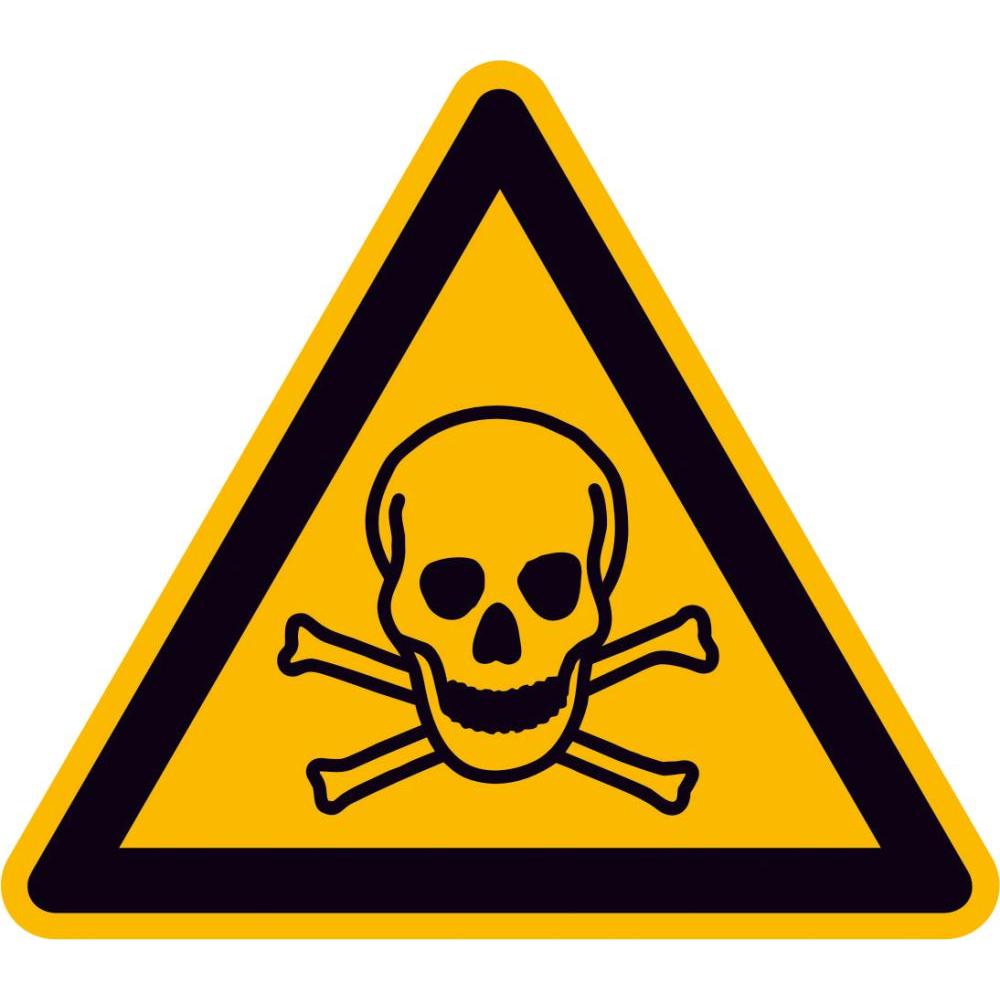 BRW, Sicherheitskennzeichnung, Warnschild Giftige Stoffe - 10 cm
