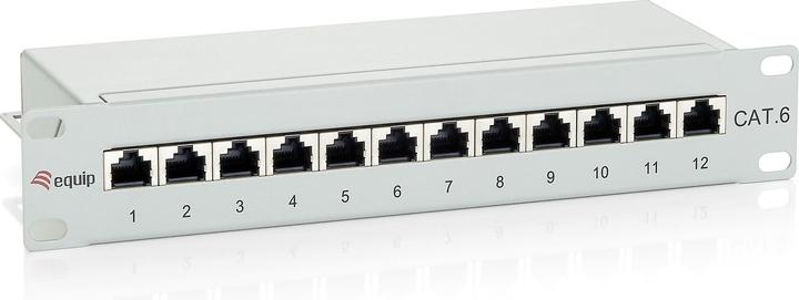 Produktbild equip 10" Patchpanel: 12 Port, 1HE, grau