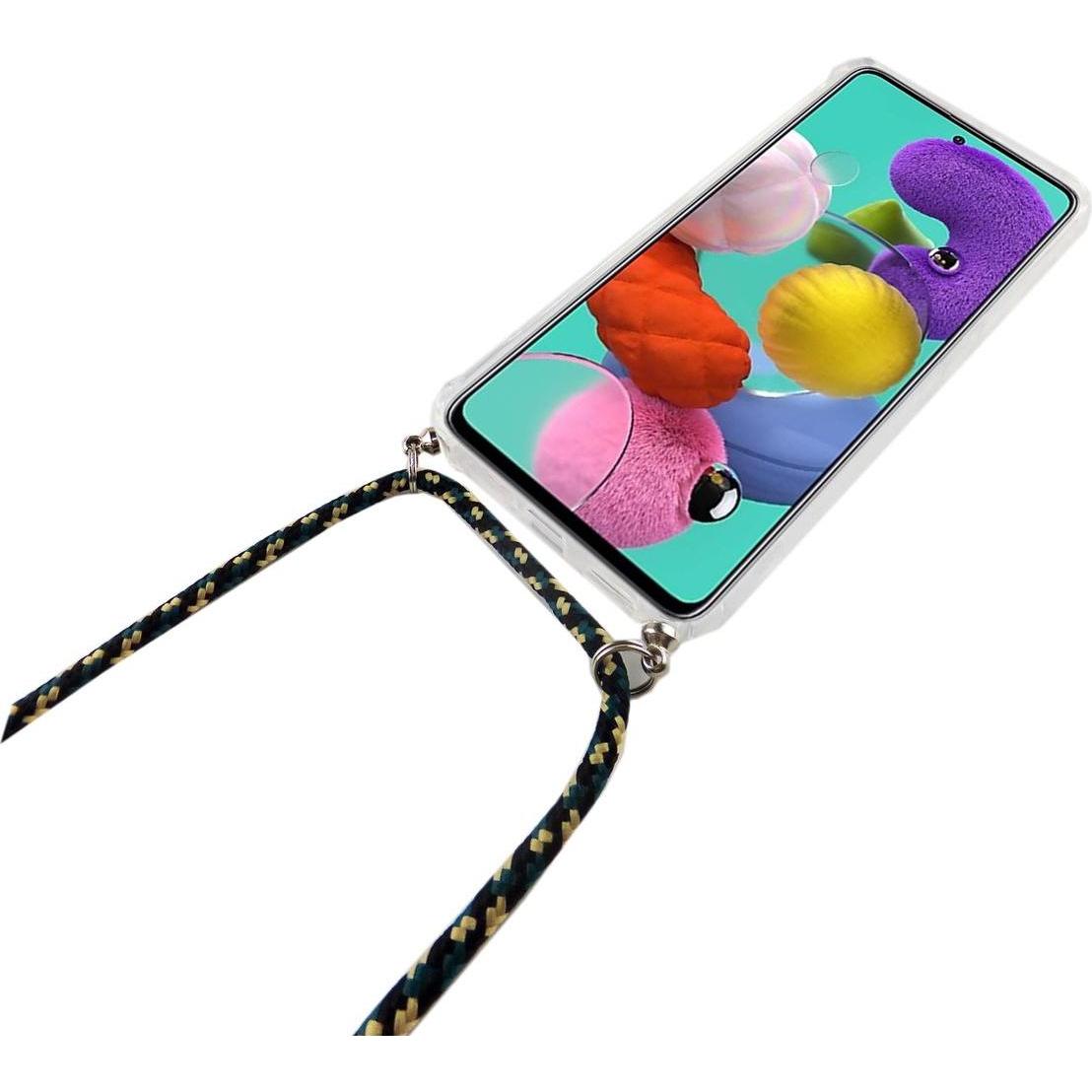 Thumbnail - König Design Handyhülle für Samsung Galaxy A51 Schutzcase Backcover Bumper Etuis Transparent, Handykette, Transparent