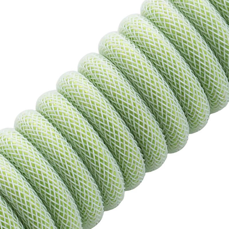 Thumbnail - CableMod Classic Coiled Keyboard Cable USB-C zu USB Typ A, Lime Sorbet (1.50 m, USB 2.0), USB Kabel