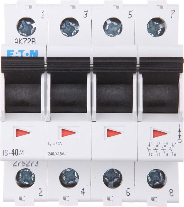 Image du produit Eaton Interrupteur principal gris 4 pôles 40 A