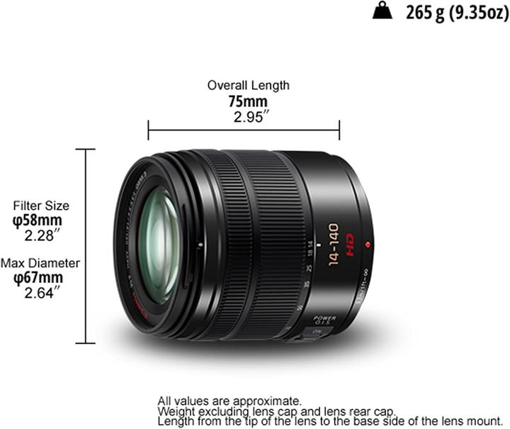 Image du produit Panasonic Lumix G 14-140mm f/3.5-5.6 II (Micro Four Thirds, Micro Four Thirds)