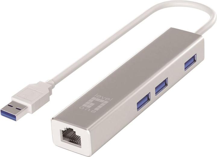 Immagine prodotto LevelOne Adattatore USB3.0-> 10/100/1000, 3xUSB3.0 si (USB-A, 3 porte)