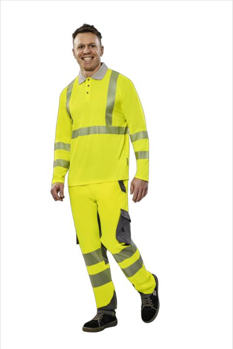 Actual product image Planam Norit Warnschutz Polo 1/1 Gr. L (L)