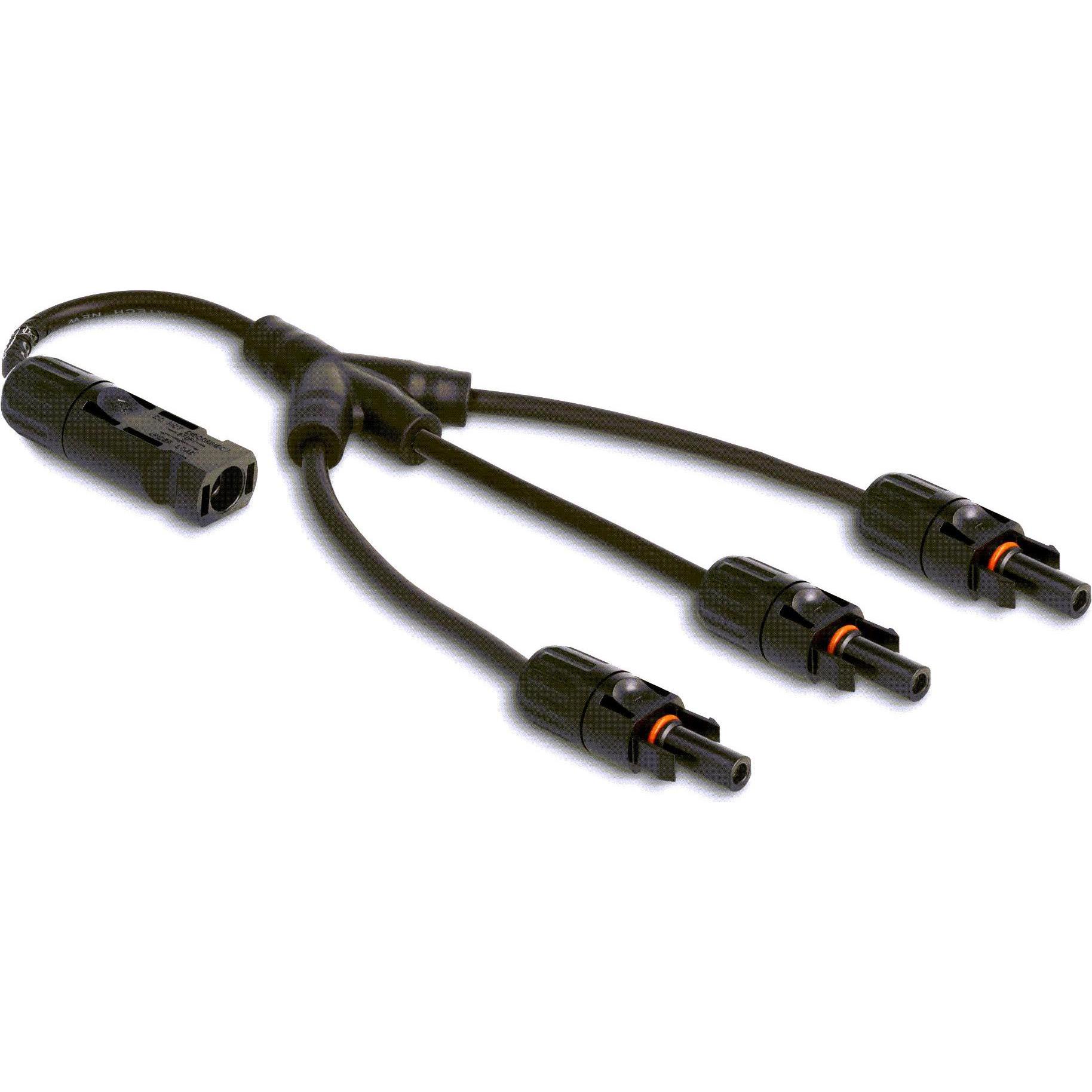 Delock DL4 Solar Splitter Kabel 1 x Stecker zu 3 x Buchse 35 cm schwarz, Elektronikkabel + Stecker, Schwarz