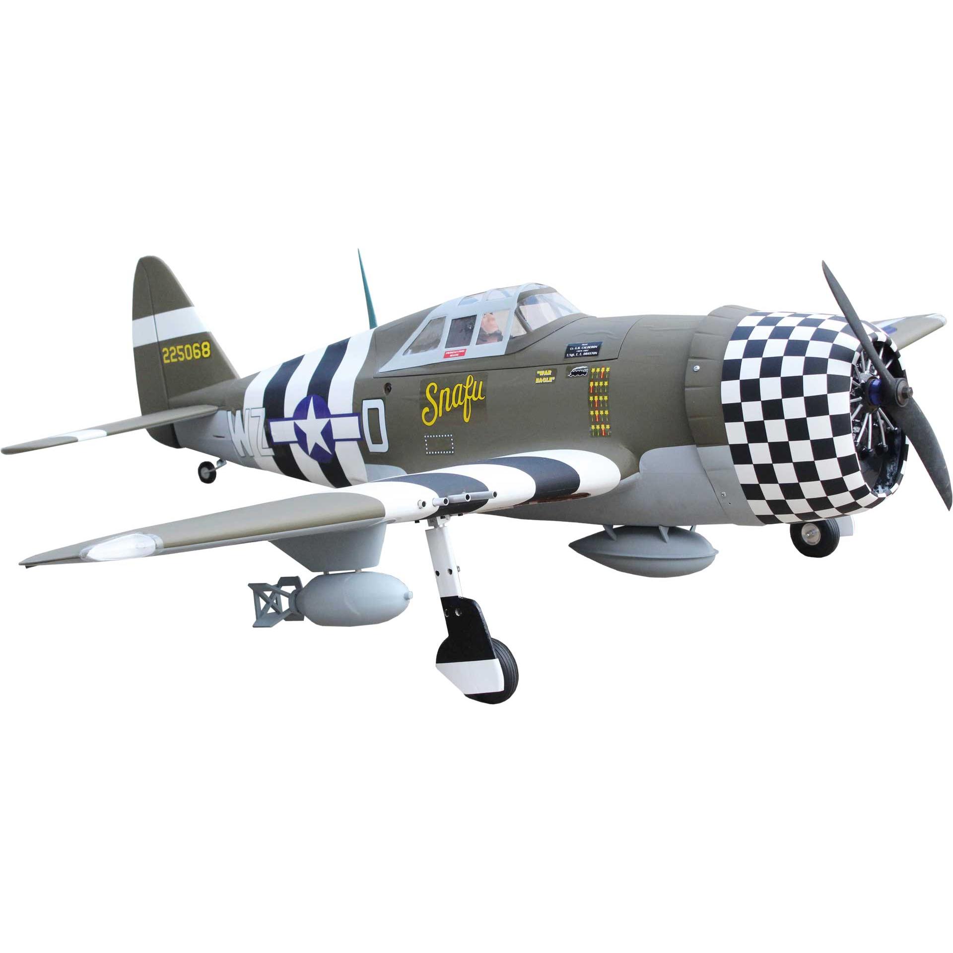 Seagull Models SG-Models ) P-47G Thunderbolt "Snafu 63" 20cc mit elektrischem 84° Einzie (Warbird)