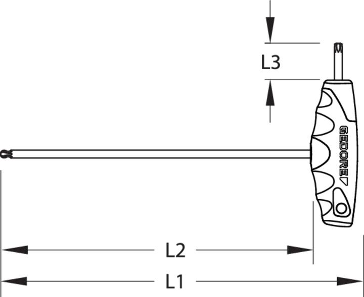 Immagine prodotto Gedore DT 2143 KTX-007 Set di cacciaviti offset 7 pezzi (Torx (TX))