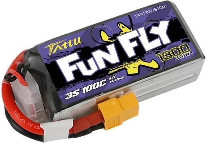 Produktbild Tattu Akumulator Funfly 1300mAh 11,1V 100C 3S1P (11.10 V, 1300 mAh)