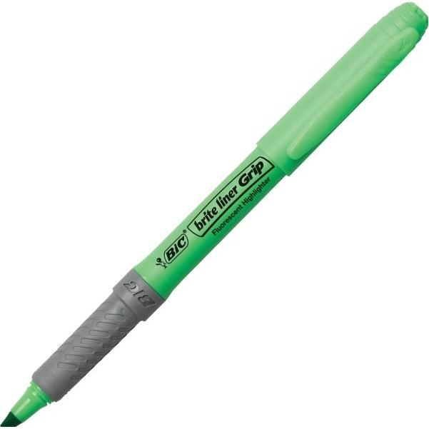 Bic, Marker, Highlighter briteliner grøn (Grün, 3.30 mm, 12 x)